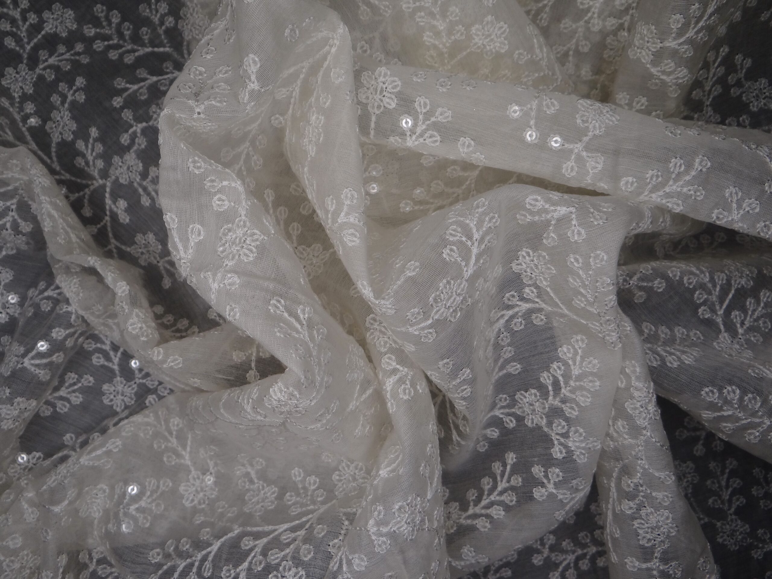 Floral Sequin Chanderi