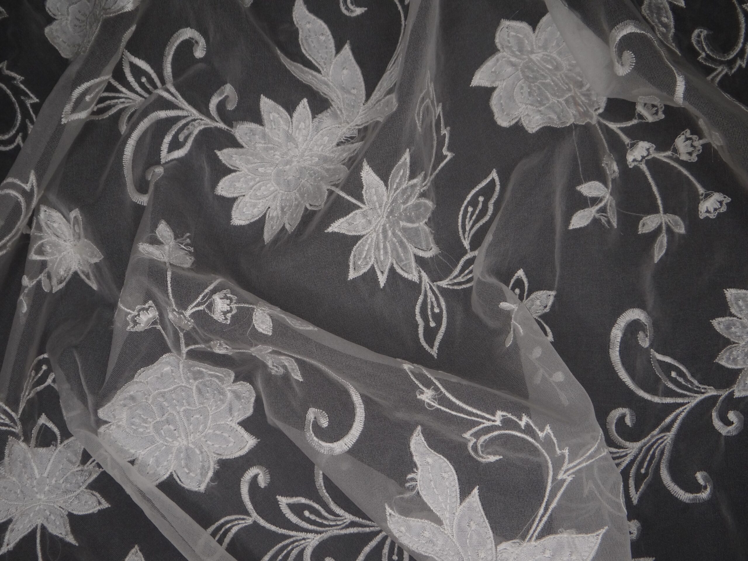 Embroidered Floret Organza