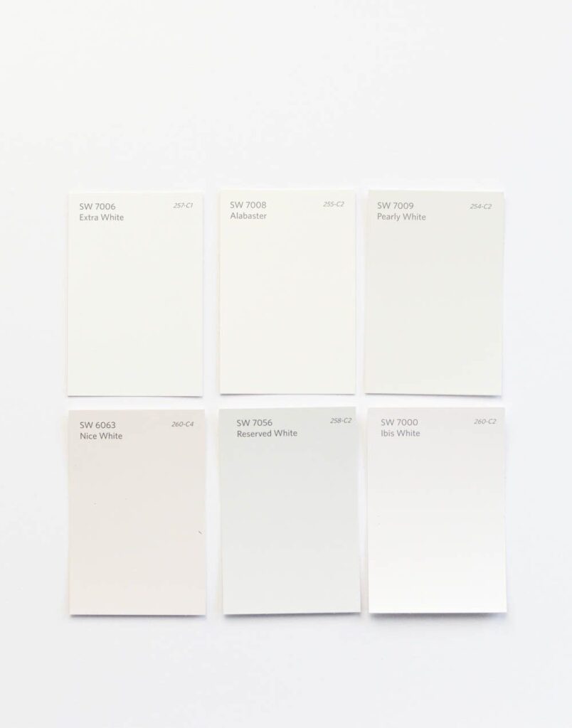 shades of white shade card
