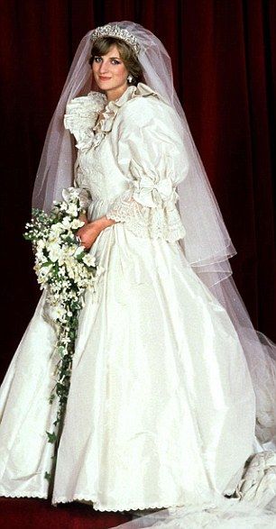 Lady Diana in her wedding gown