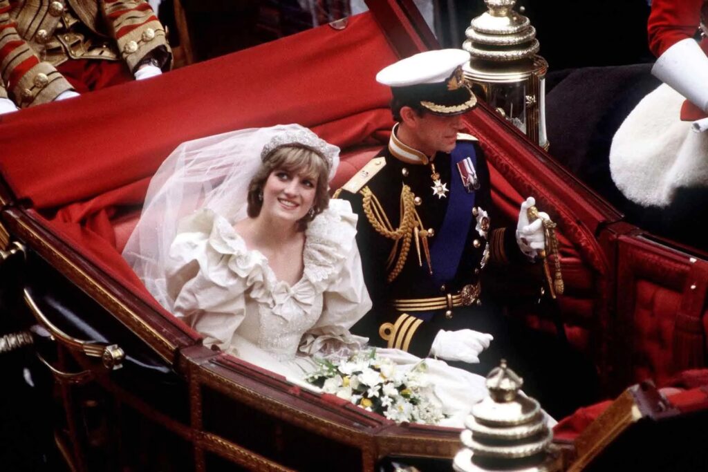 Princess Diana of Wales on her wedding day