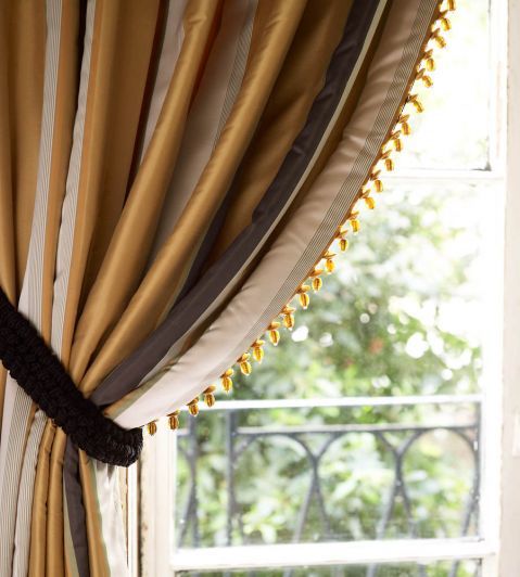Silk Taffeta stripes for drapes